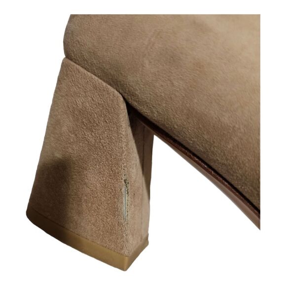 STUART WEITZMAN Mary Mid Beige Tan Suede Pump - Size 9 - Picture 6 of 9